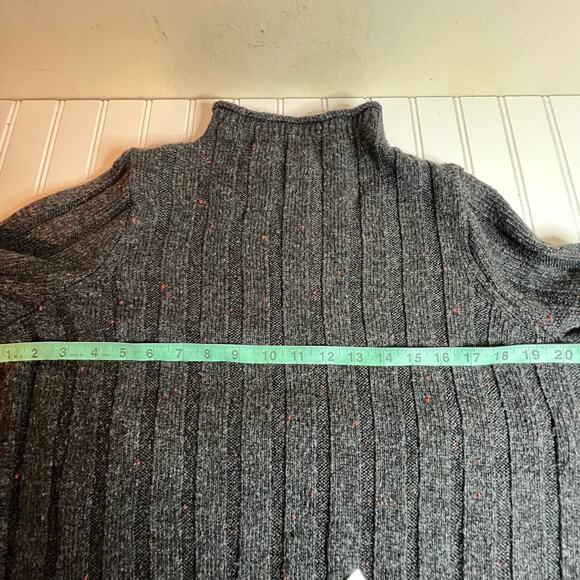 Madewell Mock Neck Charcoal Sweater Mini Dress Size Large - Picture 7 of 12